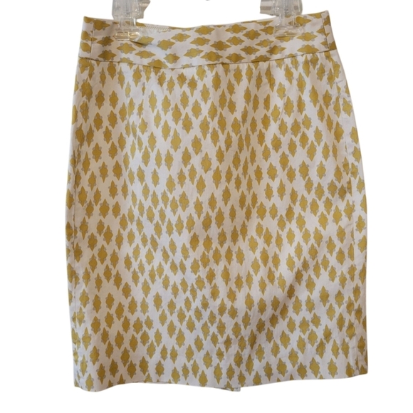 J. Crew Stretch Print Pencil Skirt Size 0 - Picture 2 of 5